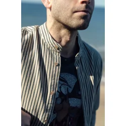 Klvedal shirt green gables/white pepper