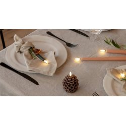 Koglelys 7x7 cm brown 