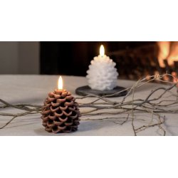 Koglelys 7x7 cm brown 