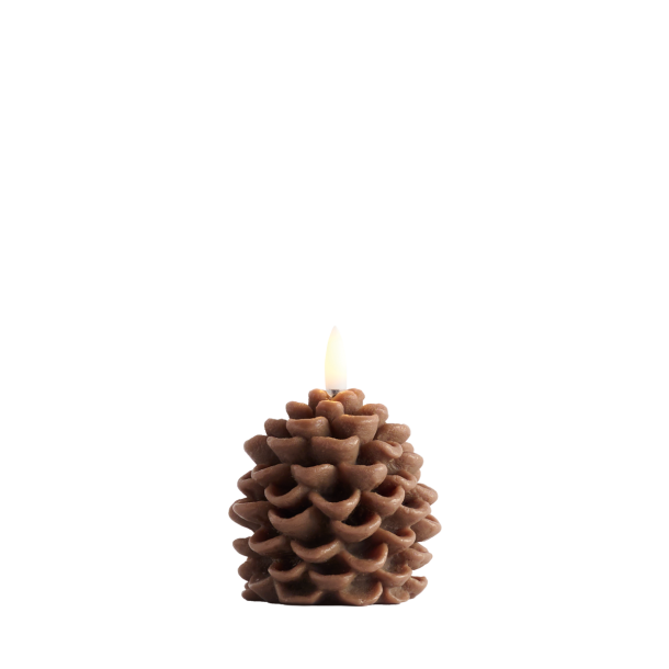 Koglelys 7x7 cm brown 