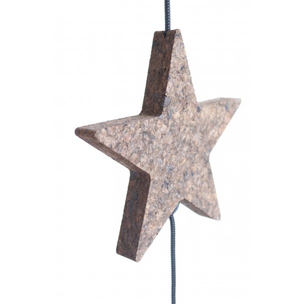 Kork stjerne mellem 18x18 cm