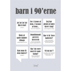 Kort A5 Barn i 90`erne