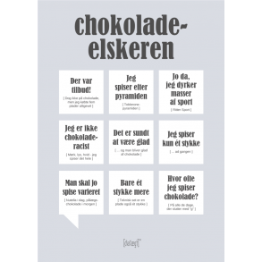 Kort A5 Chokolade-elskeren