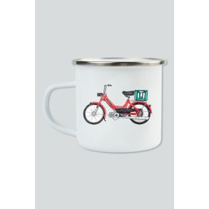 Red maxi enamel mug 