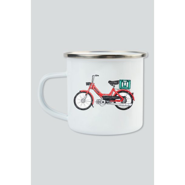 Red maxi enamel mug 