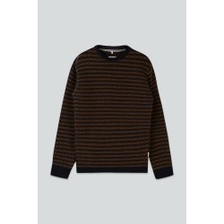 Faroese fisher knit navy/brown 