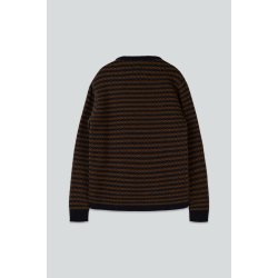 Faroese fisher knit navy/brown 
