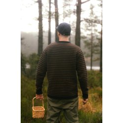 Faroese fisher knit navy/brown 