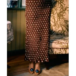 Lady skirt brown dot 