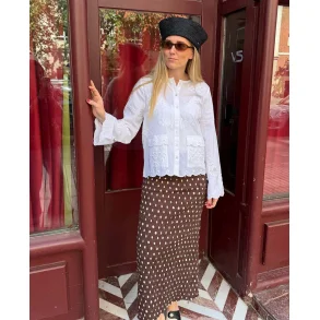 Lady skirt brown dot 