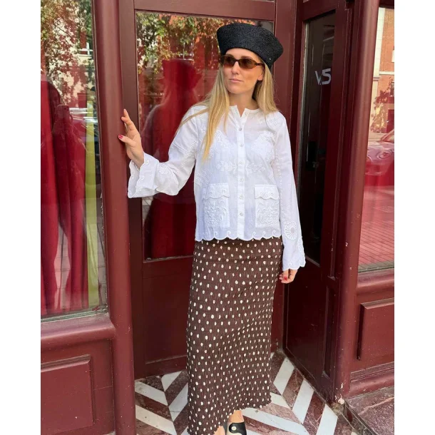 Lady skirt brown dot 