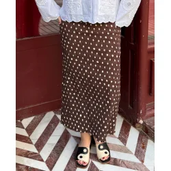 Lady skirt brown dot 