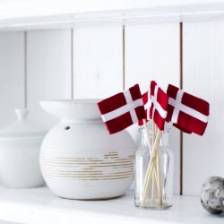 Lagkageflag Dk 5 stk 49904 