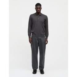 Light terry polo sweat asphalt 