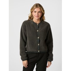 Limo fluffy knit cardigan antracit 