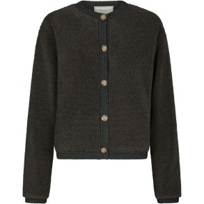 Limo fluffy knit cardigan antracit 