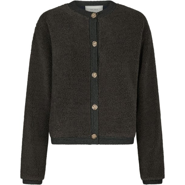 Limo fluffy knit cardigan antracit 