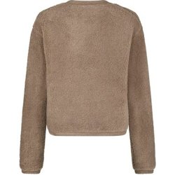 Limo fluffy knit cardigan dark sand