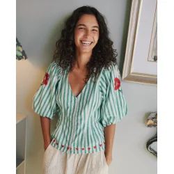 Lotta shirt green stripes 