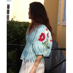 Lotta shirt green stripes 