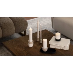 Lysestage 9x3 cm matte black