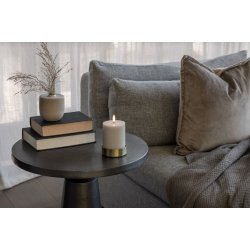 Lysestage 9x3 cm matte brass