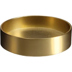 Lysestage 9x3 cm matte brass
