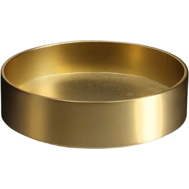 Lysestage 9x3 cm matte brass