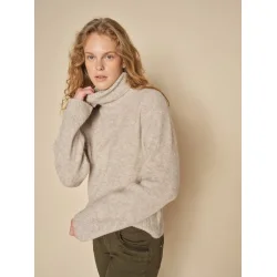 MMAidy thora rollneck knit feather gray