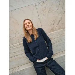 MMAlmine knit cardigan salute navy 