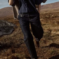 MMAymen chino denim jeans dark blue
