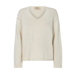 MMBine ls v-neck knit ecru 