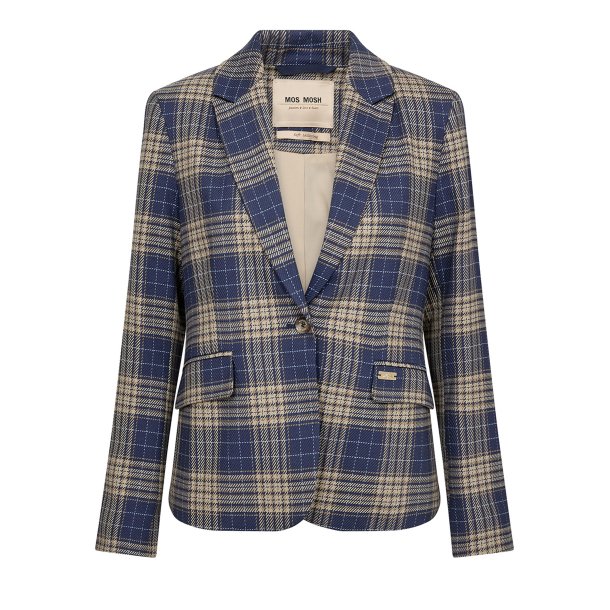 MMBlake chec blazer crown blue 