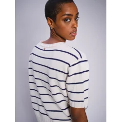 MMFinlo paper ss knit ecru