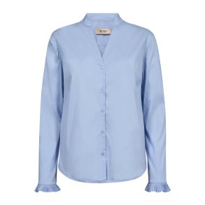 MMHassie pleat shirt brunnera blue