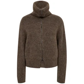 MMHulda knit zip cardigan bracken 