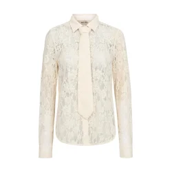 MMKether lace tie shirt ecru 