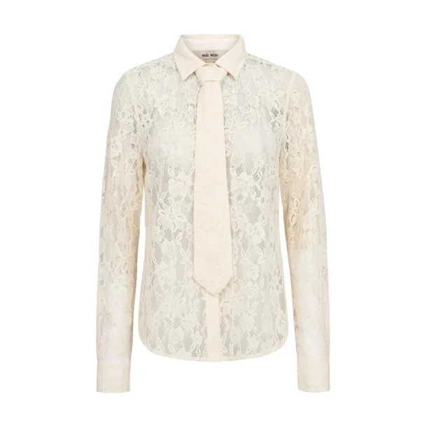 MMKether lace tie shirt ecru 
