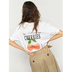 MMLail o-ss cherry tee white