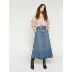 MMLeala denim skirt mid blue 
