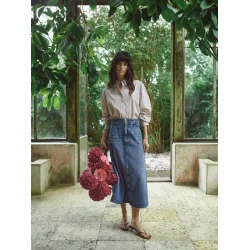 MMLeala denim skirt mid blue 