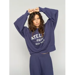 MMNima o-ls sweatshirt crown blue 