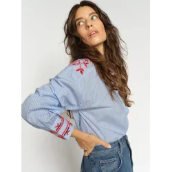 MMOsmo stripey shirt brunnera blue