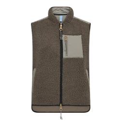 MMRowe eli teddy vest dusty olive