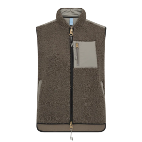 MMRowe eli teddy vest dusty olive