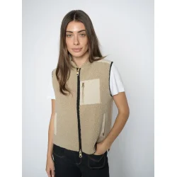 MMRowe eli teddy vest feather grey 