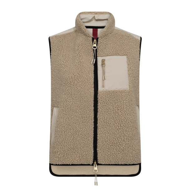 MMRowe eli teddy vest feather grey 