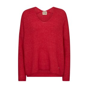 MMThora v-neck knit chinese red