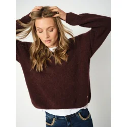 MMThora v-neck knit fudge