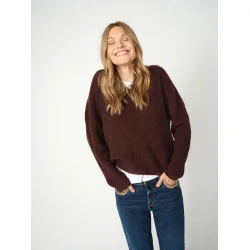MMThora v-neck knit fudge